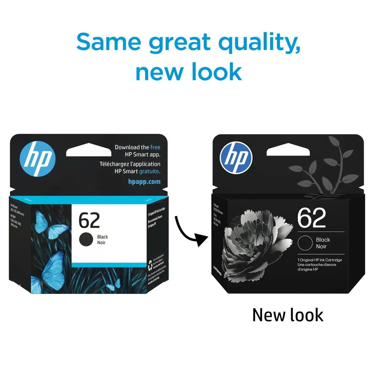 HP 62 Black Ink Cartridge | 200 Pages Yield | Fade-Resistant Documents - view 2