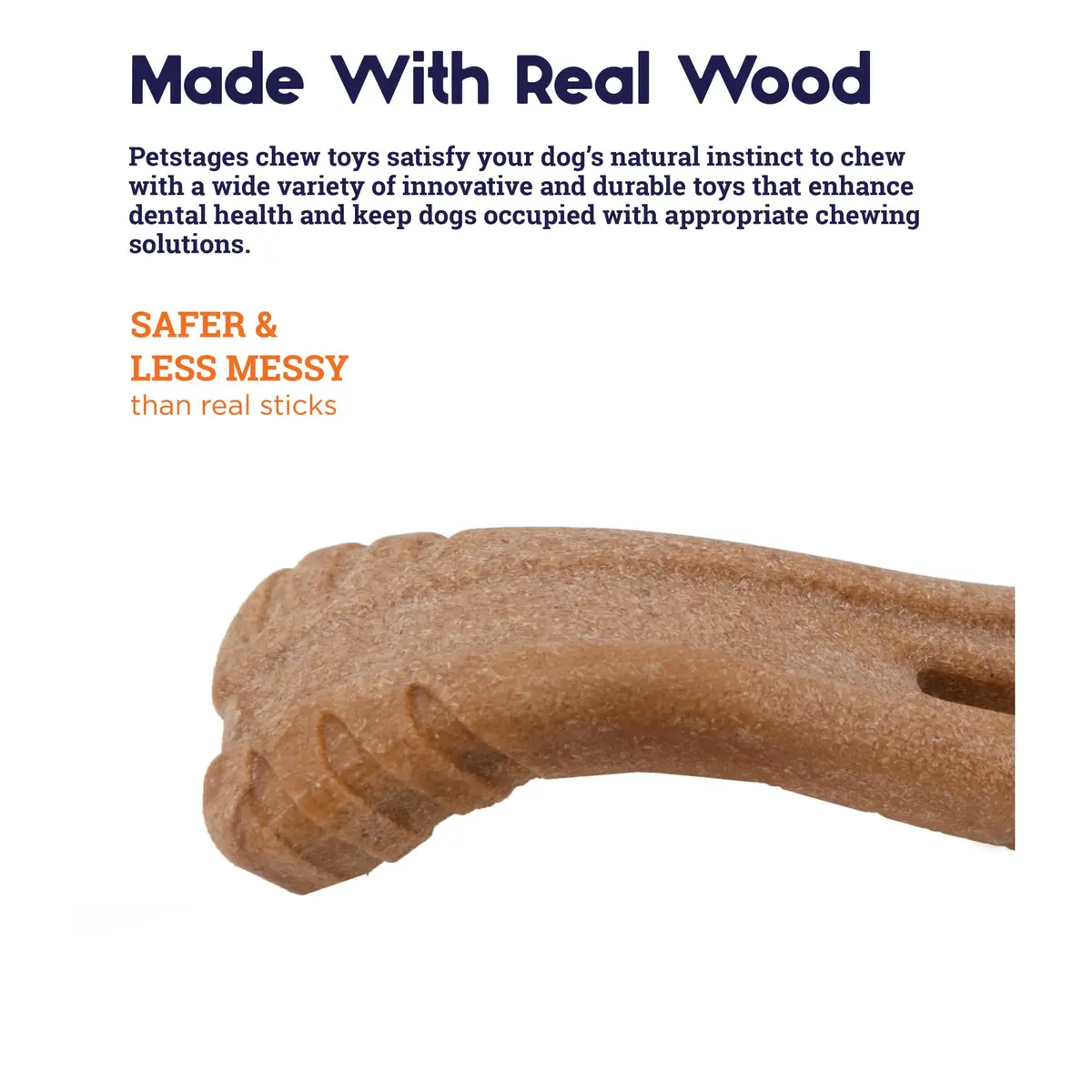 Outward Hound Dogwood Flip and Chew Bone, Medium | Durable Natural Wood Chew Toy for Dogs - view 4