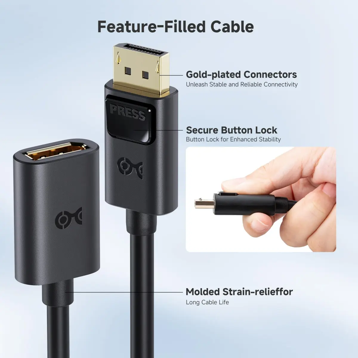Cable Matters DisplayPort Extension Cable 3ft (0.91m) | 8K@60Hz / 4K@240Hz DP 1.4 Male to Female - view 6