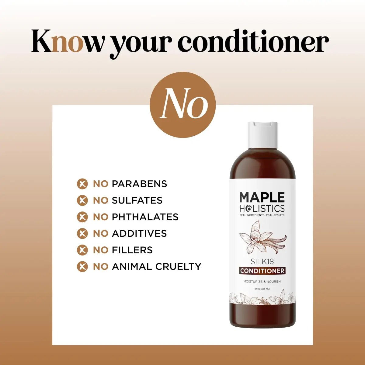 Maple Holistics Silk Protein Conditioner for Damaged Hair – Ultra Moisturizing for Dry Hair, 237ml (8 Fl Oz) | Defines Curls & Controls Frizz - view 7