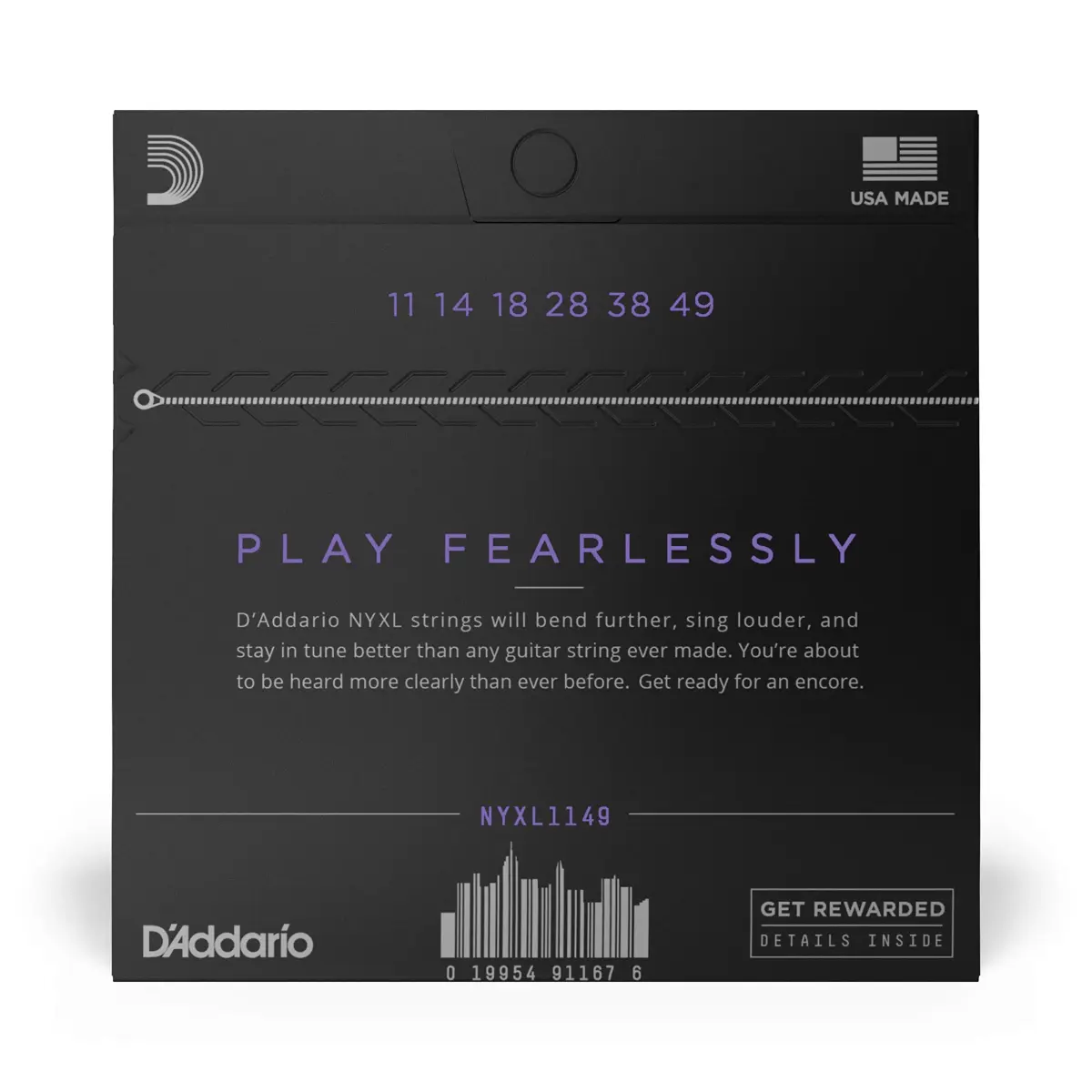 D'Addario NYXL1149 Electric Guitar Strings, Medium 11-49 | Enhanced Tuning Stability & Mid-Range - view 2