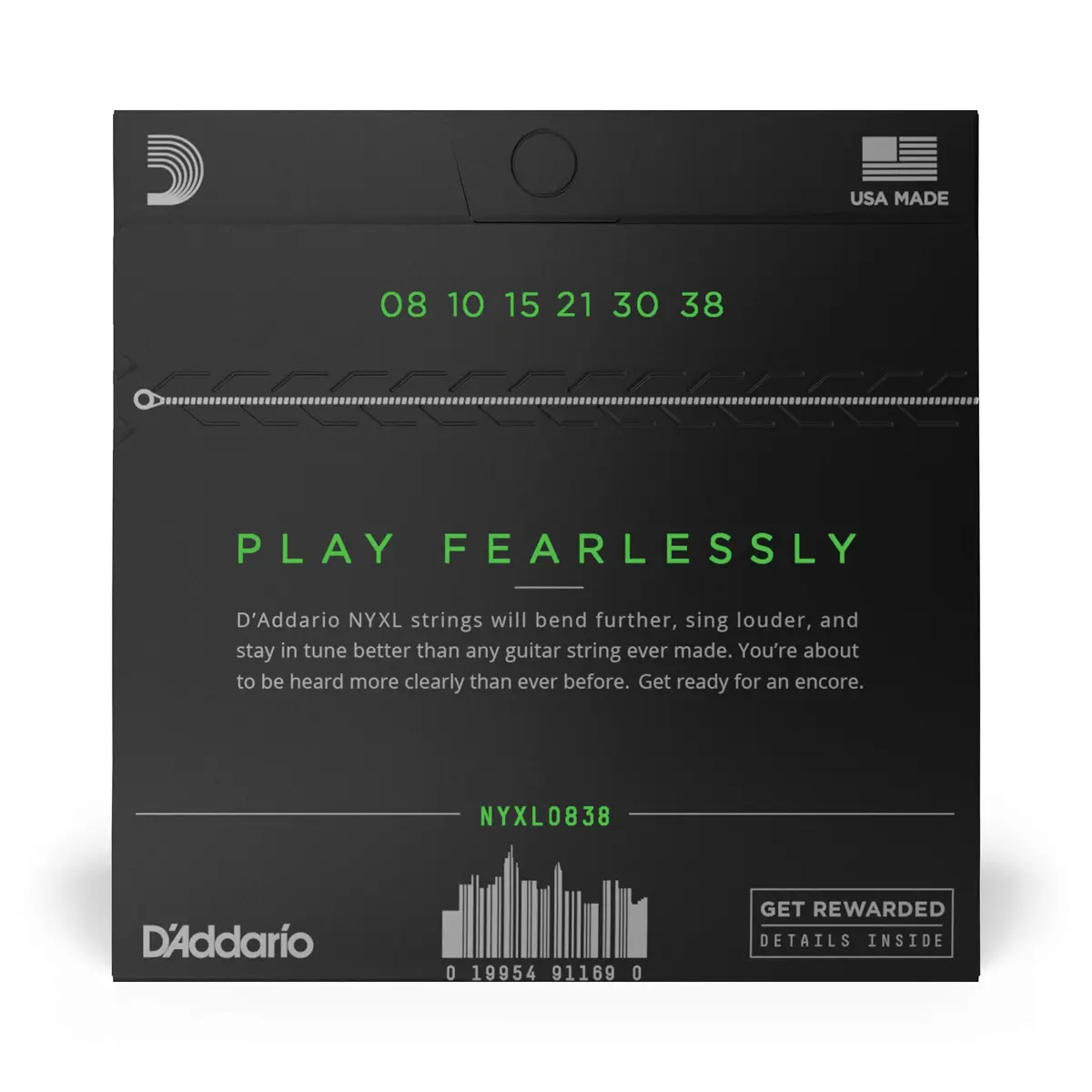 D'Addario NYXL0838 Electric Guitar Strings, Extra Super Light 08-38 | Unrivaled Strength & Tuning Stability - view 2