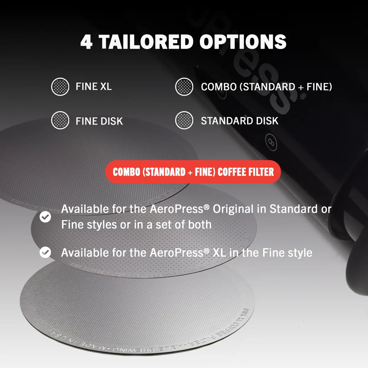 ABLE BREWING EQUIPMENT INC DISK Stainless Steel Coffee Filter 2.45" | AeroPress Compatible, Reusable, 254 & 152 Micron, Pack of 2 - view 5