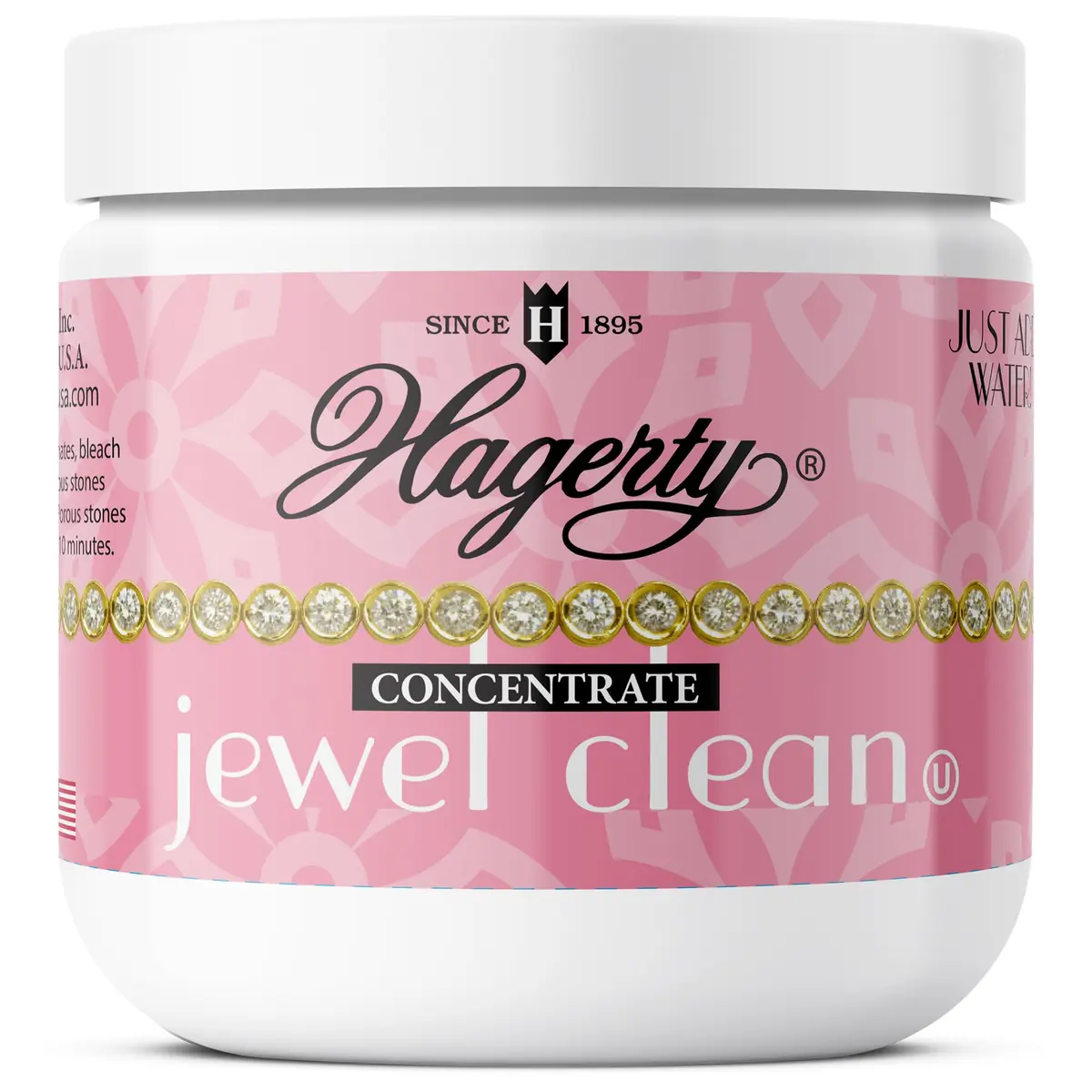 Hagerty Jewel Clean Concentrate Jewelry Cleaner Solution with Brush & Basket | Ammonia-Free, Odorless, 8 Oz - main product image