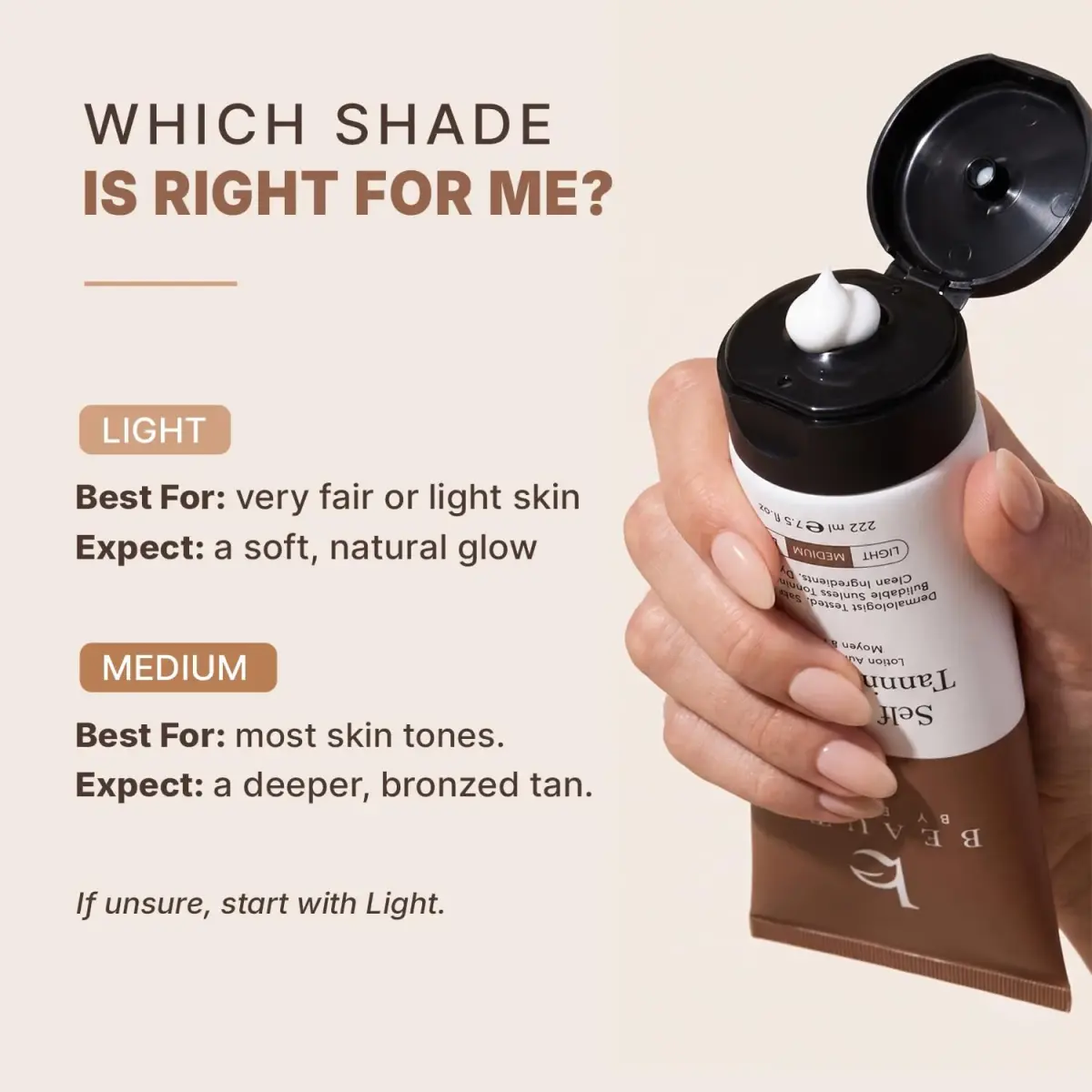 Beauty by Earth Natural Self Tanner Lotion Medium to Dark | Streak-Free Fake Tan with Aloe Vera & Coconut - view 5