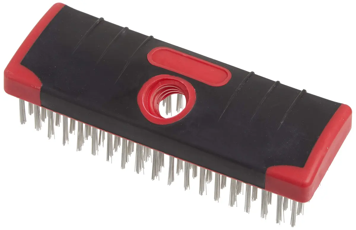 Red Devil 4166 7-Inch Stainless Steel Scrub Brush | Soft Grip, Durable & Solvent-Resistant - view 4