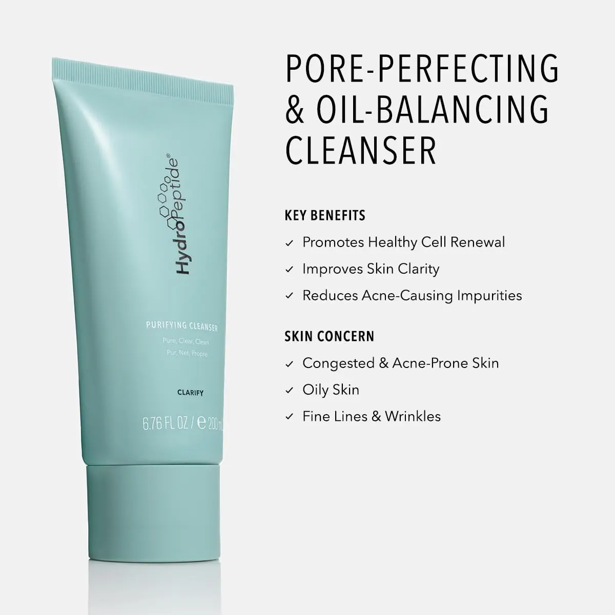 HydroPeptide Purifying Facial Cleanser 6.76 oz | Pore-Perfecting & Hydrating - view 2