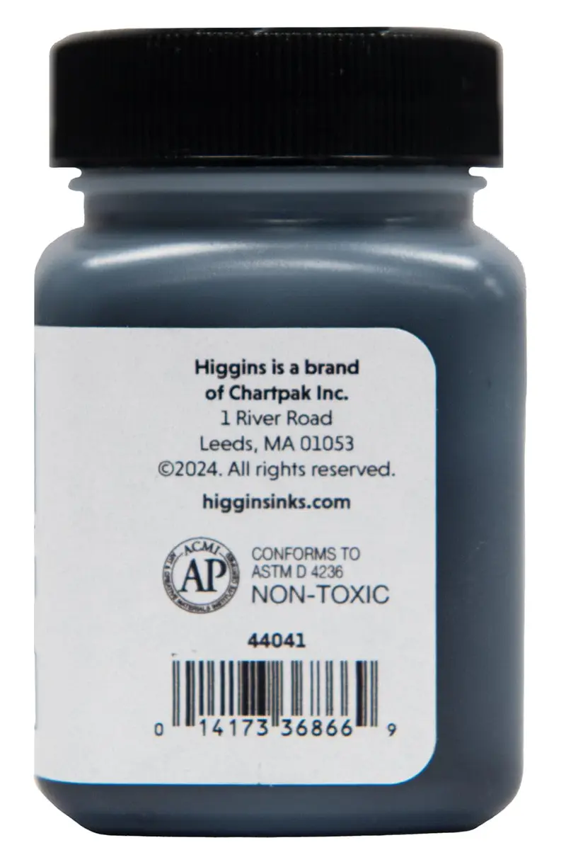 Higgins Black Eternal Ink, 2.5 Oz Bottle | Fast Drying, Matte Sheen, Non-Waterproof - view 4