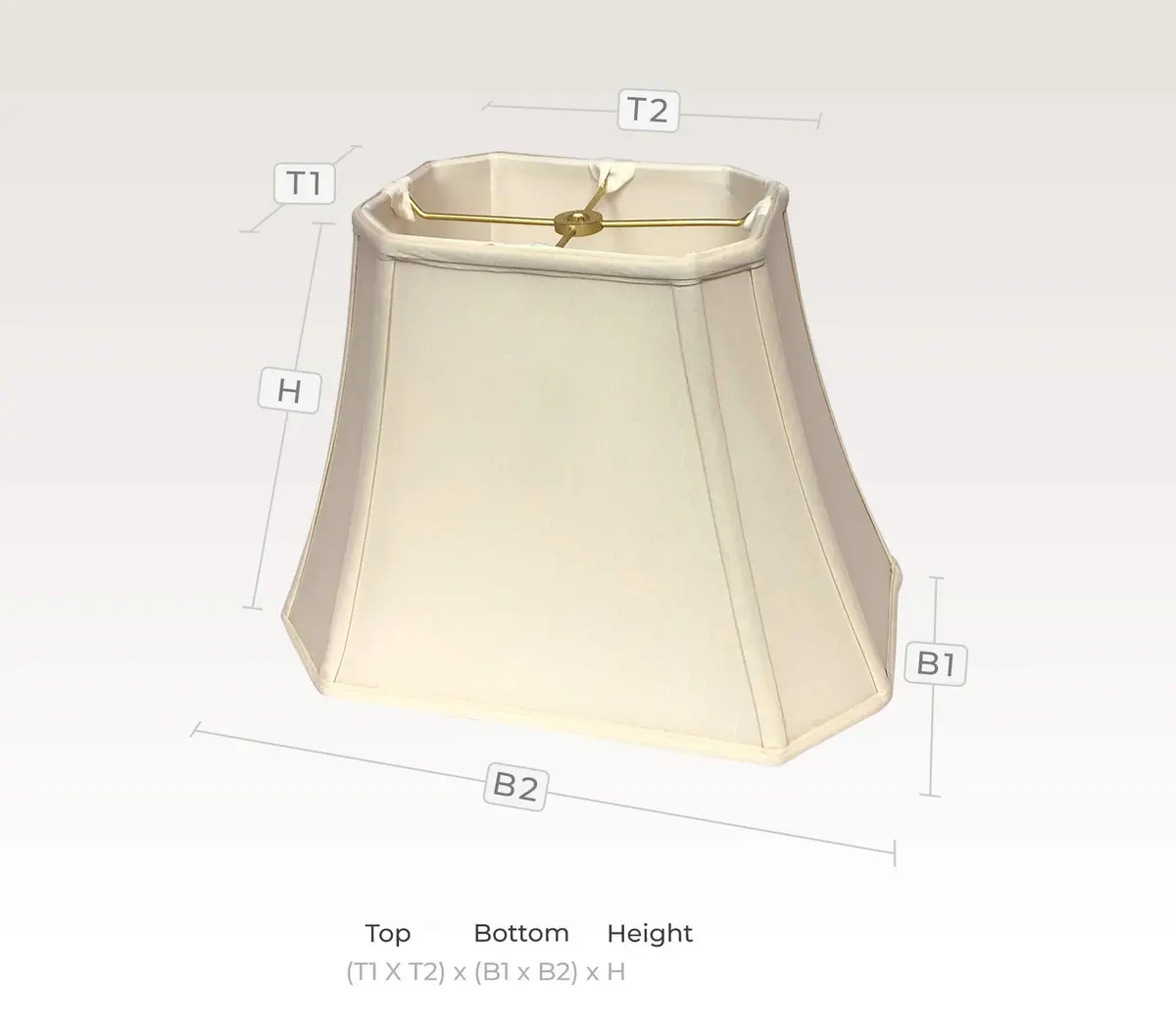 Royal Designs DBS-710-11EG Rectangle Lamp Shade Eggshell | Classic Handcrafted Silk - view 5