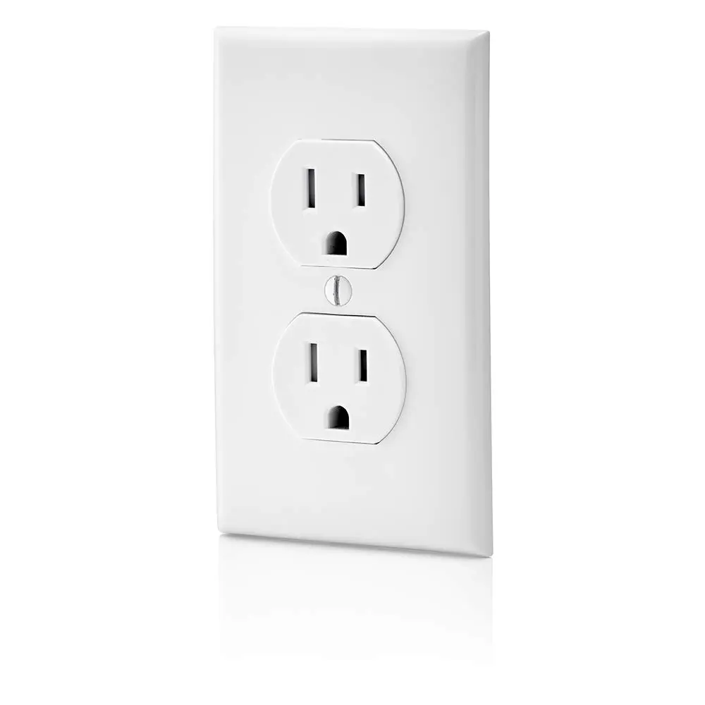 Leviton 15 Amp 125 Volt Tamper Resistant Duplex Receptacle | White, 10 Pack, NEC Compliant - view 4