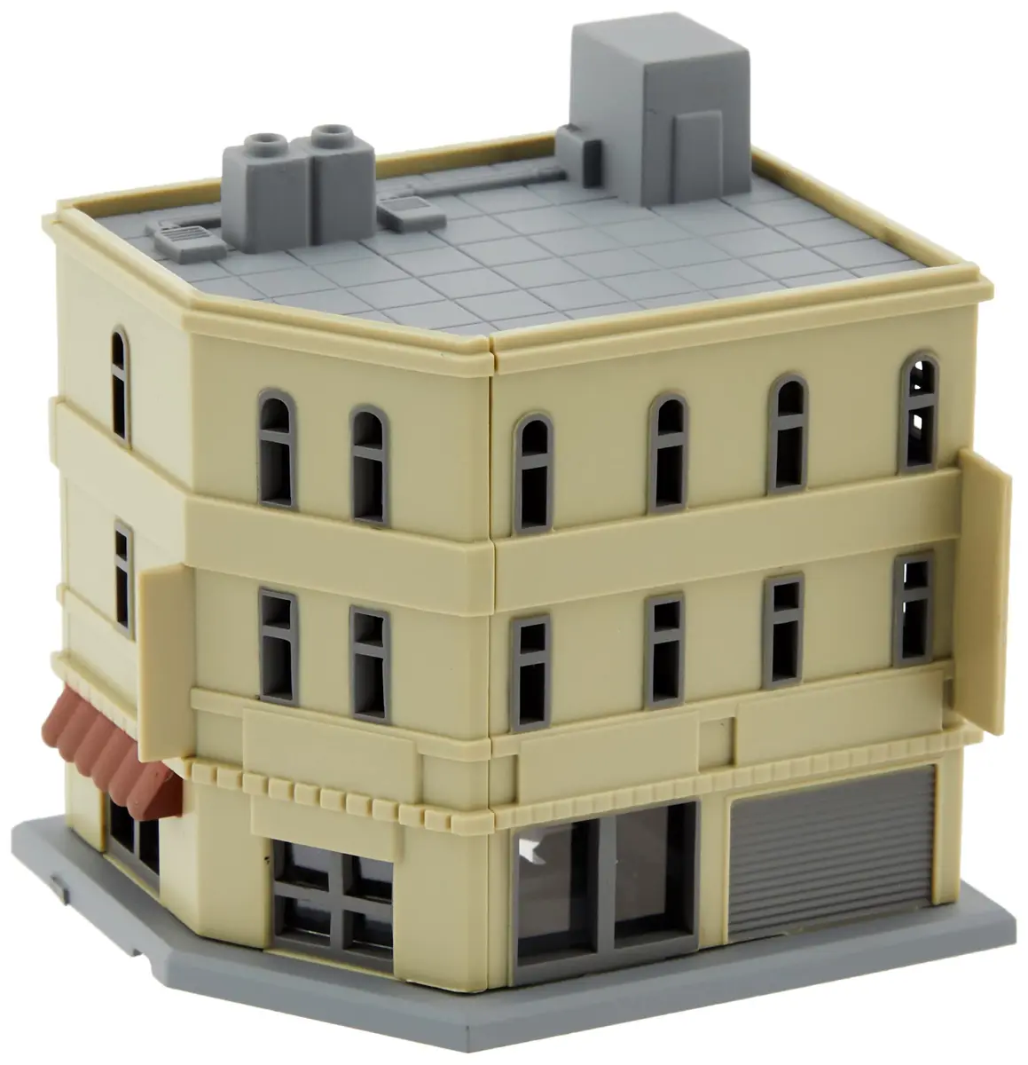 Rokuhan Miniature Toy Building Kaku Shop B | Z Gauge Structure with LED (One Size, Gray) - main product image