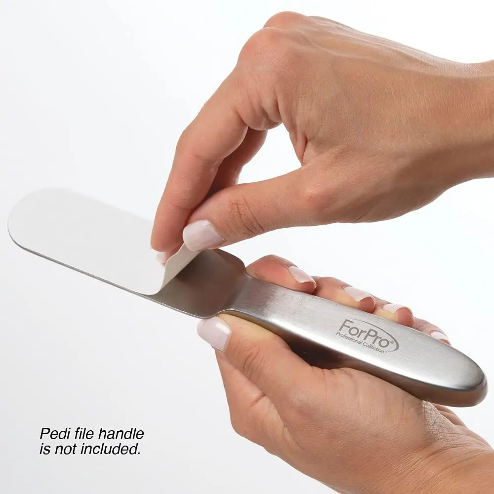 ForPro Stainless Steel Pedi File Refill 50ct 180 Grit White | Water-Resistant Callus Remover - view 4
