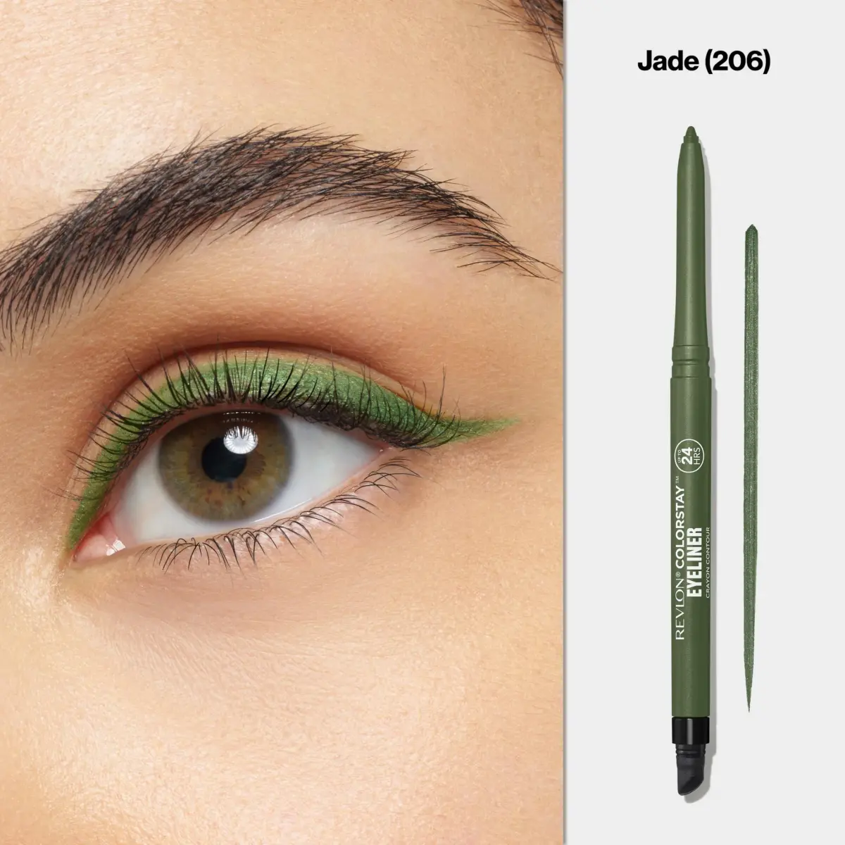 Revlon ColorStay Pencil Waterproof Eyeliner, Jade, 0.01 oz (0.28 g) | Ophthalmologist Tested for All Skin Types - view 2
