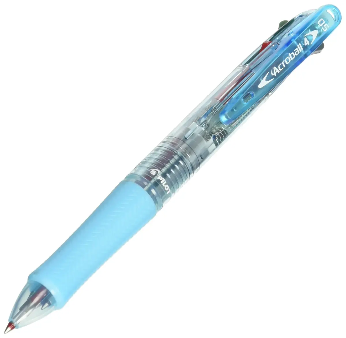 Pilot Acroball 4 Colors Ballpoint Pen, 0.5mm | Smooth Ink, Non-Skip Grip, Water-Resistant (4-pack, Black, Red, Blue & Green) - view 2