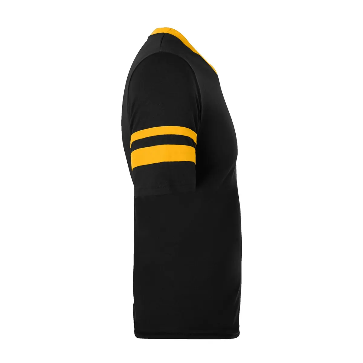 Augusta Sportswear Sleeve Stripe Jersey Small Black/Gold | Contrast Sleeve & Knit V-Neck - view 7