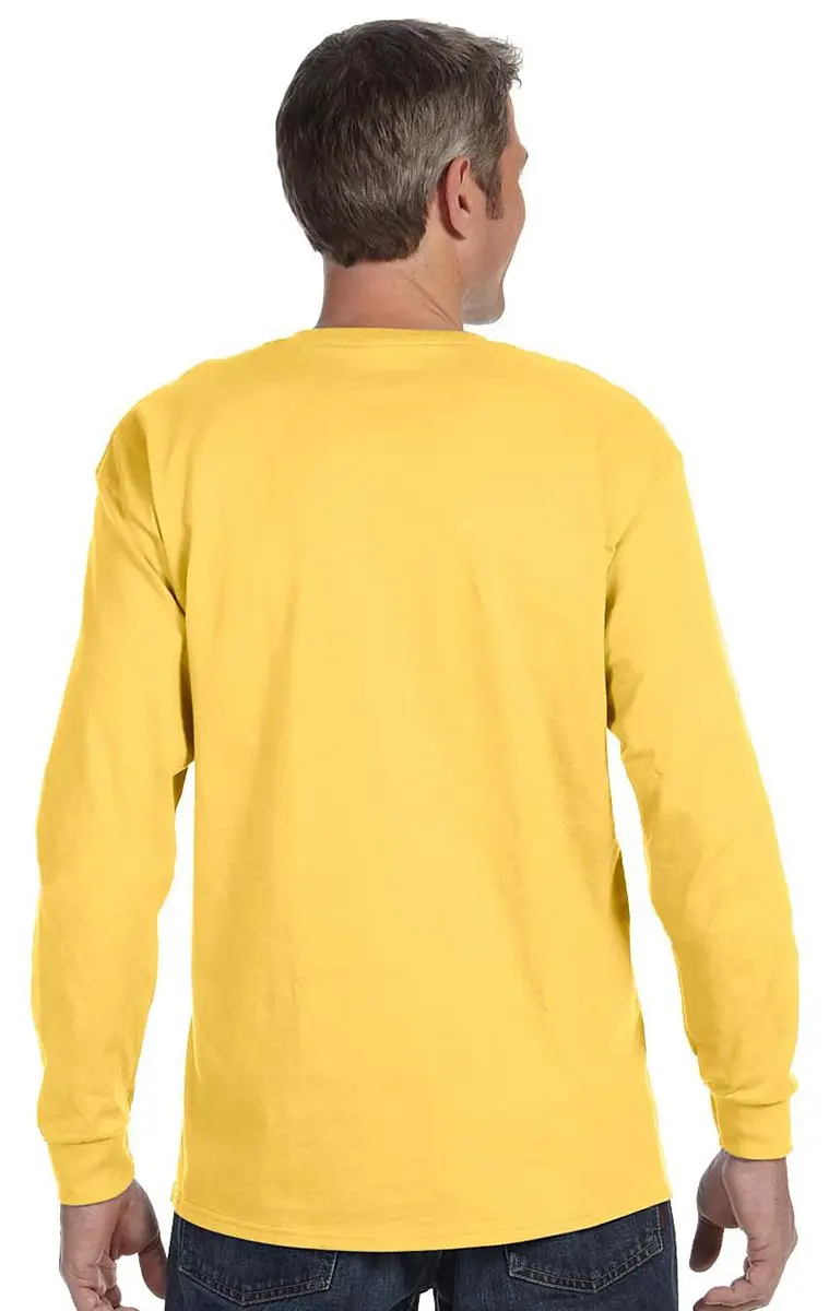Jerzees Dri-Power 50/50 Cotton/Poly Long Sleeve T-Shirt Light Blue | Comfortable, Durable & Perfect for Indian Climate - view 3
