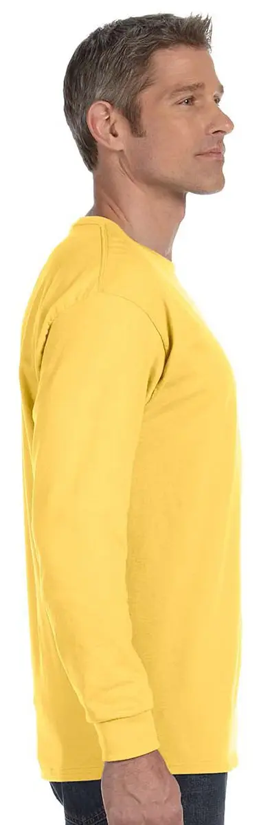 Jerzees Dri-Power 50/50 Cotton/Poly Long Sleeve T-Shirt Light Blue | Comfortable, Durable & Perfect for Indian Climate - view 4