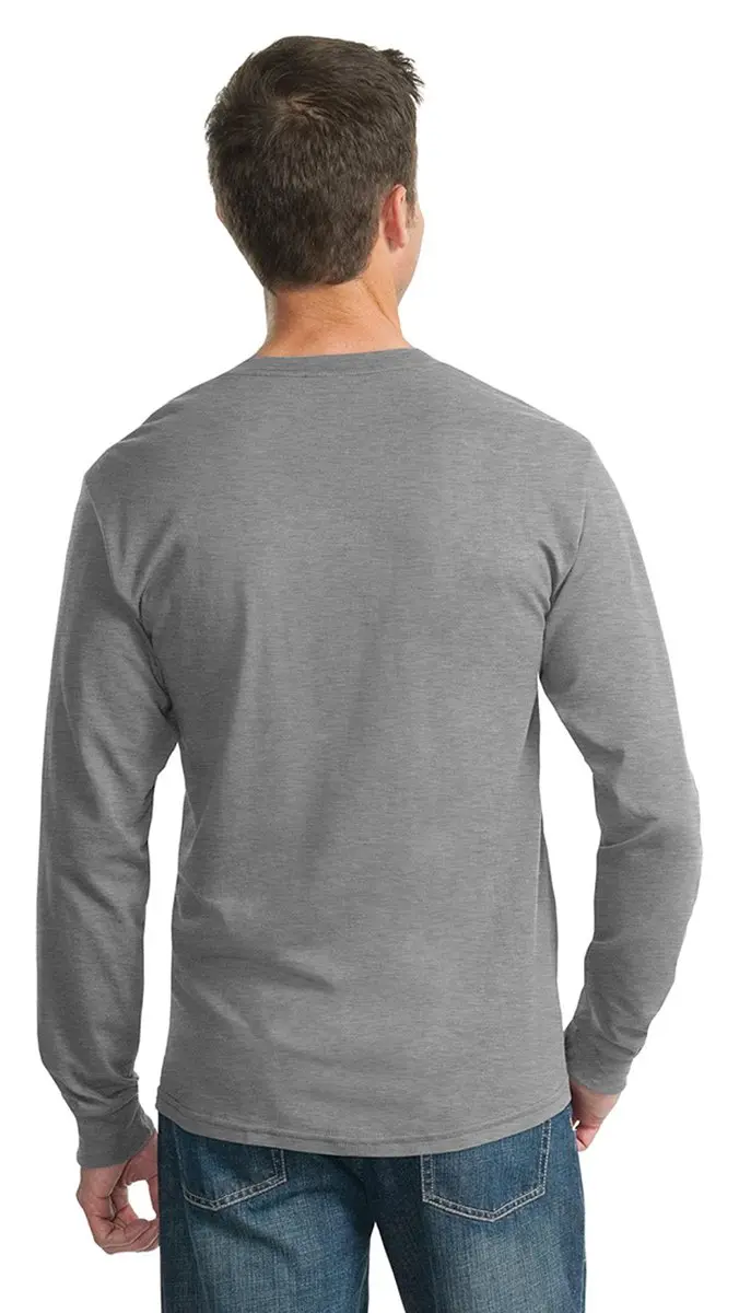 Jerzees Adult 5.6 oz DRI-POWER ACTIVE Long-Sleeve T-Shirt M Black | Moisture Wicking Performance Cotton Blend - view 3