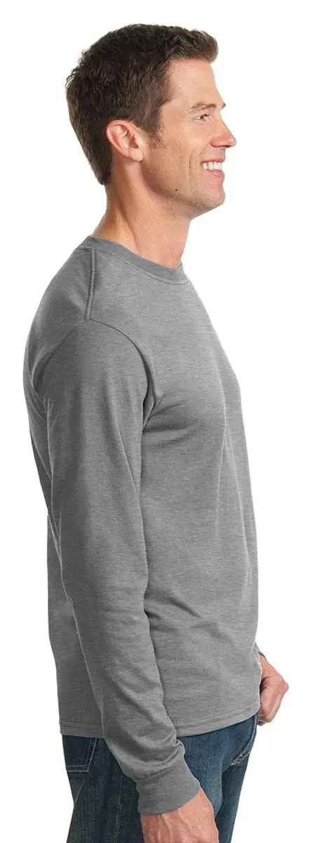 Jerzees Adult 5.6 oz DRI-POWER ACTIVE Long-Sleeve T-Shirt M Black | Moisture Wicking Performance Cotton Blend - view 4