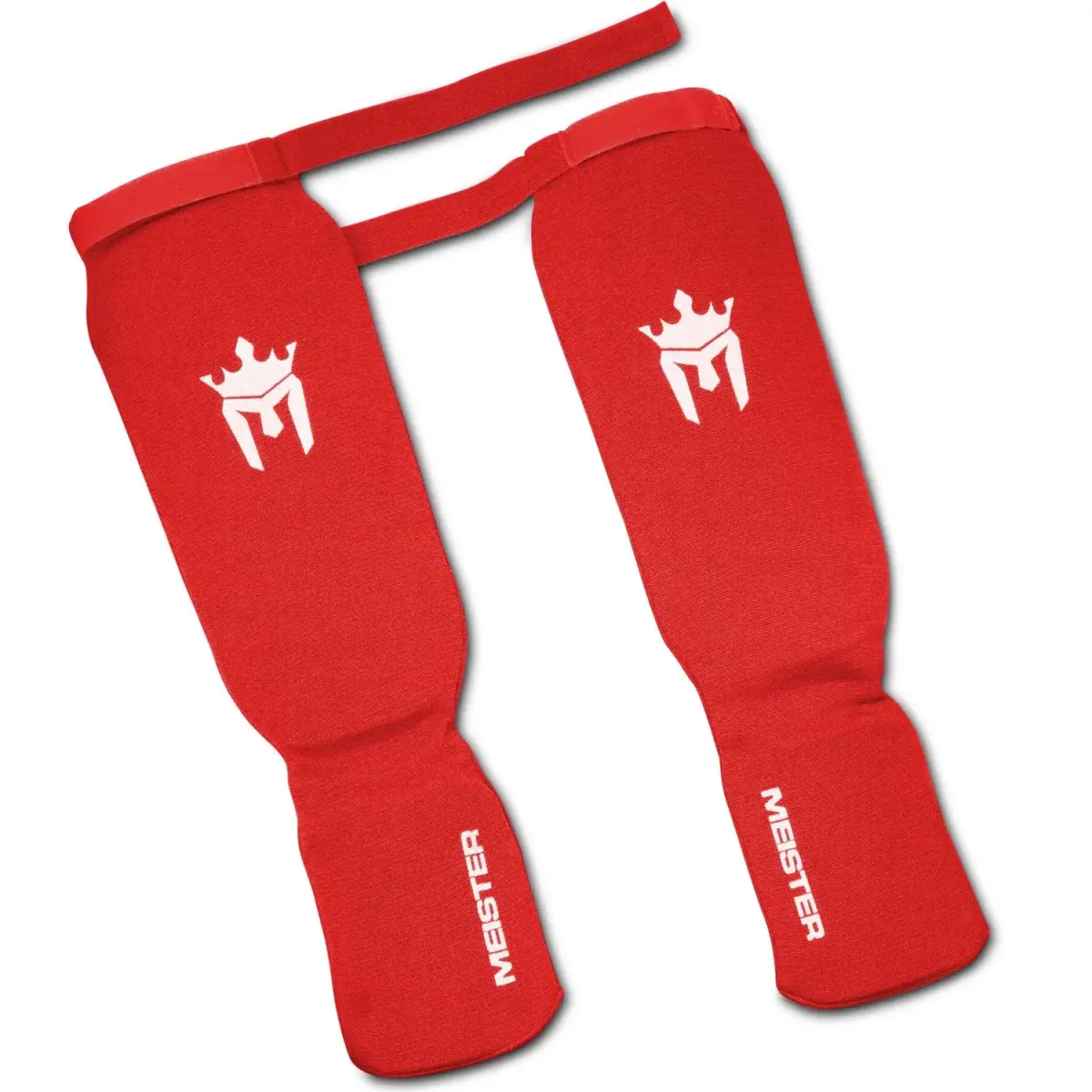 Meister MMA Elastic Cloth Shin & Instep Guards - Red - Large/X-Large - view 3