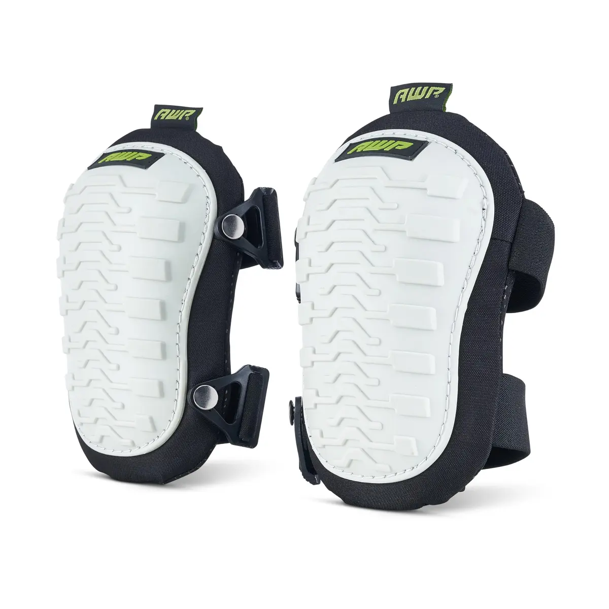 AWP Adult Knee Pads, 1 Pair, Non-Marring Cap, Black and White | Heavy Duty Foam Padding & Breathable Air-Mesh - main product image
