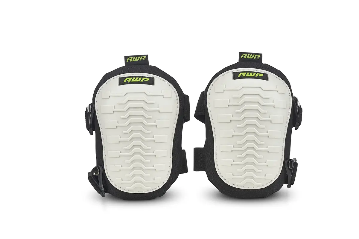 AWP Adult Knee Pads, 1 Pair, Non-Marring Cap, Black and White | Heavy Duty Foam Padding & Breathable Air-Mesh - view 7