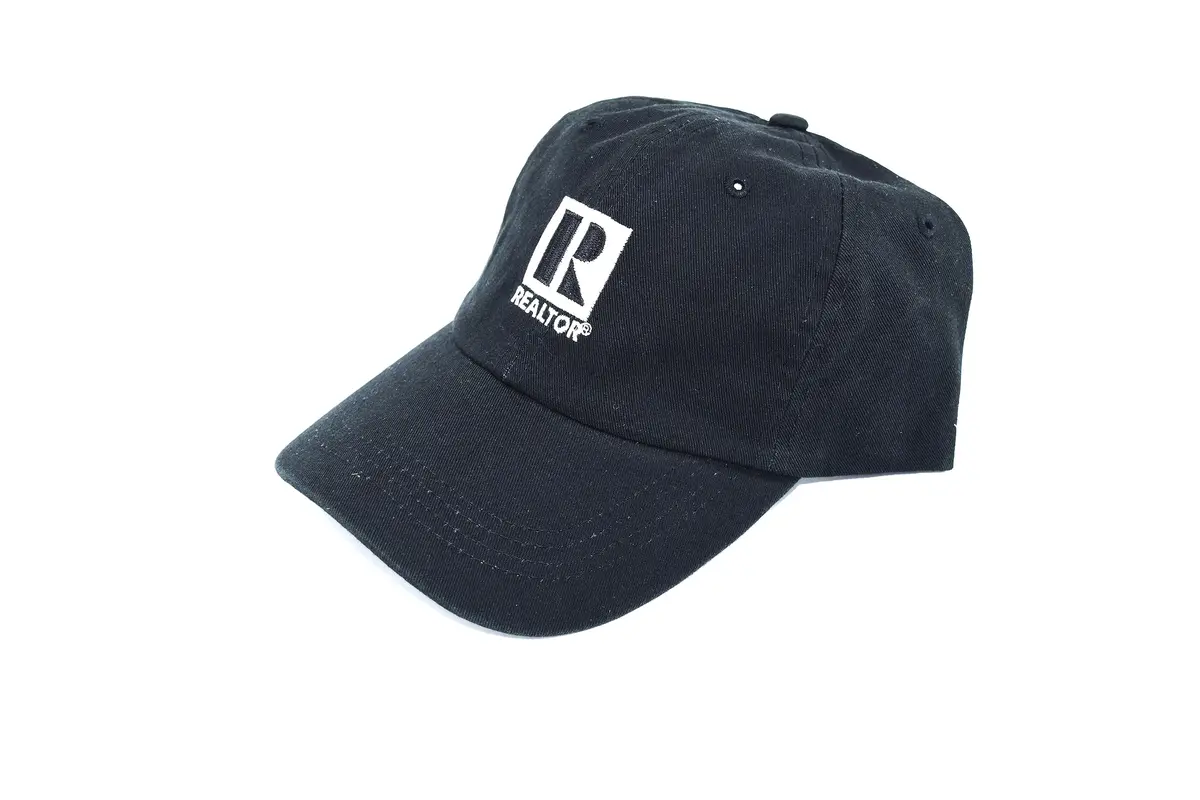 Calendars & More, Inc. Realtor Logo Cap (Black) | 100% Cotton Baseball Hat for Golf & Events - main product image
