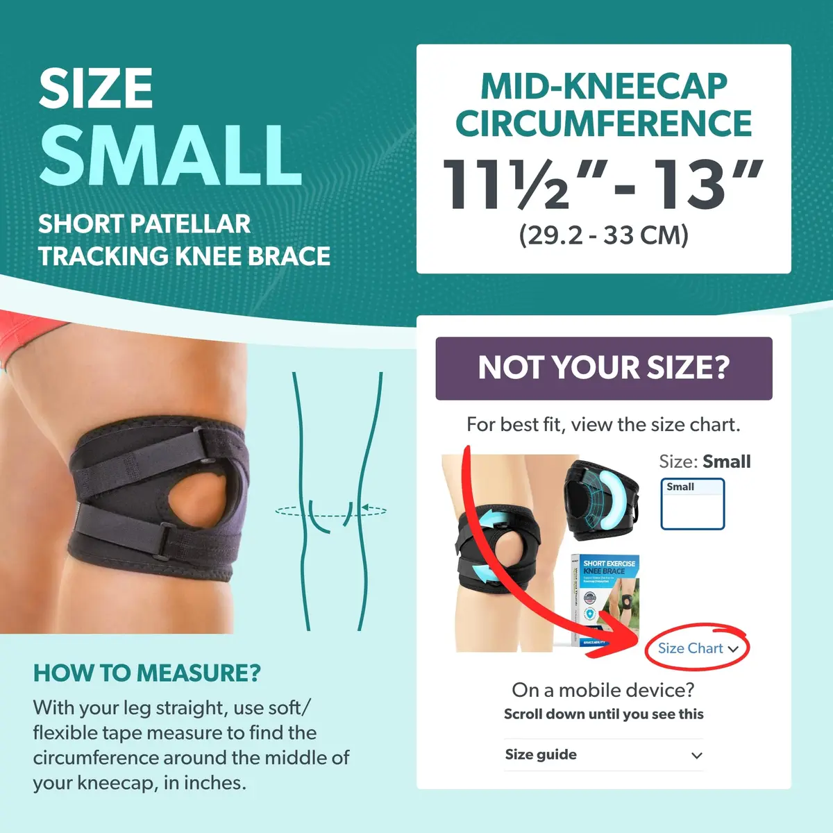 BraceAbility Patella Knee Brace for Women and Men - Patella Stabilizer Brace for Kneecap Dislocation, Patellofemoral Pain, Runners Knee, Tendonitis, ACL Support (Small, Black) - view 2