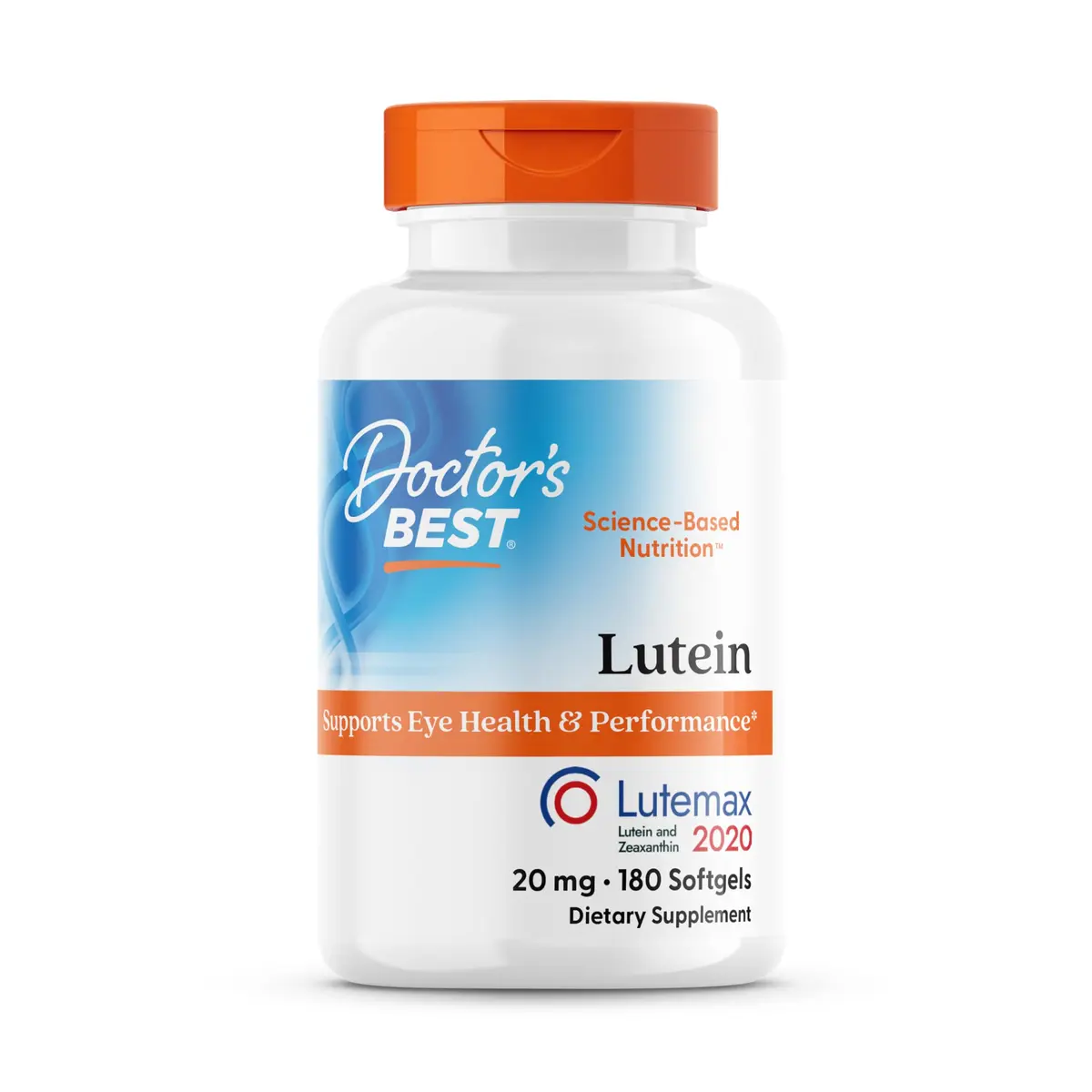 Doctor's Best Lutein Supplement 20mg with Zeaxanthin 180 Softgels | Eye Health Support with Macular Carotenoids - main product image