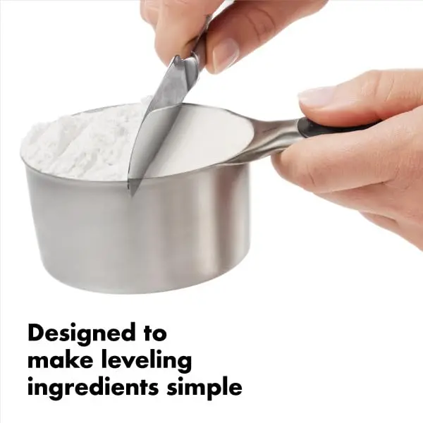 OXO Good Grips 4 Piece Stainless Steel Measuring Cups Set with Magnetic Snaps | 1/4, 1/3, 1/2, 1 Cup Measures - view 8