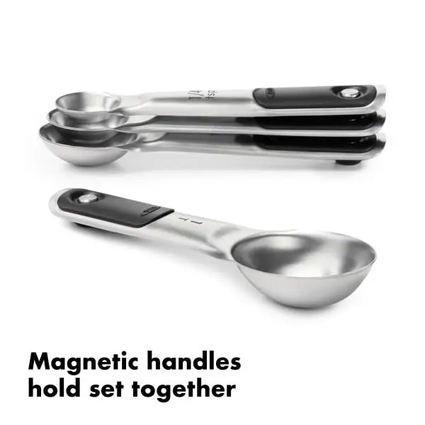 OXO Good Grips 4 Piece Stainless Steel Measuring Spoons Set 15ml (1 T) | Magnetic Handles for Easy Storage & Precision - view 4