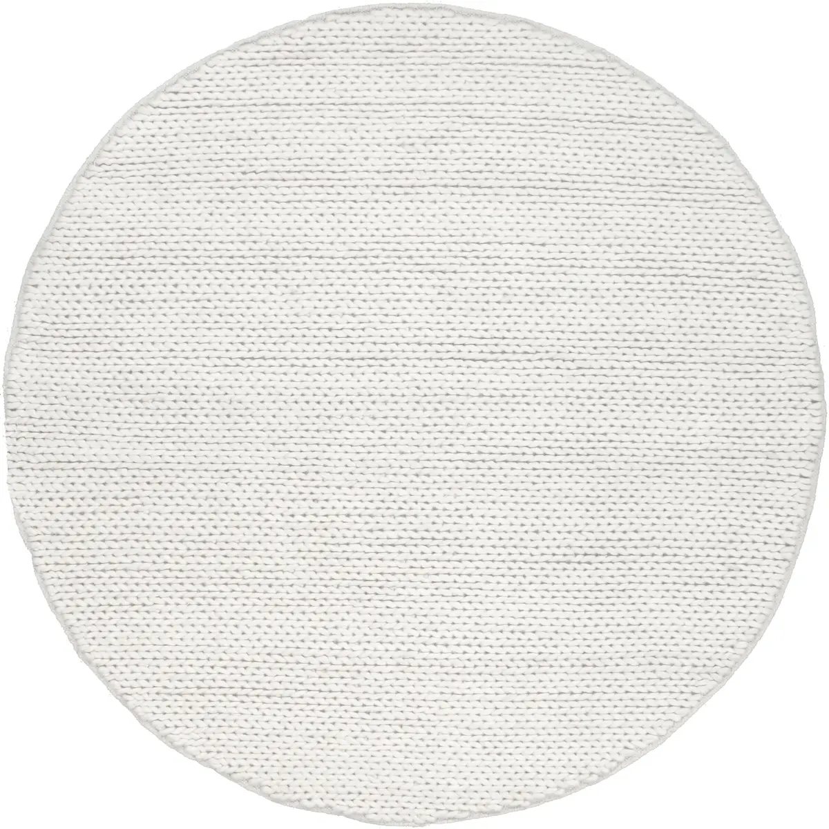 nuLOOM Penelope Off White Solid Hand Woven Wool Area Rug, 6' Round | Soft, Durable & Pet-Friendly - view 2