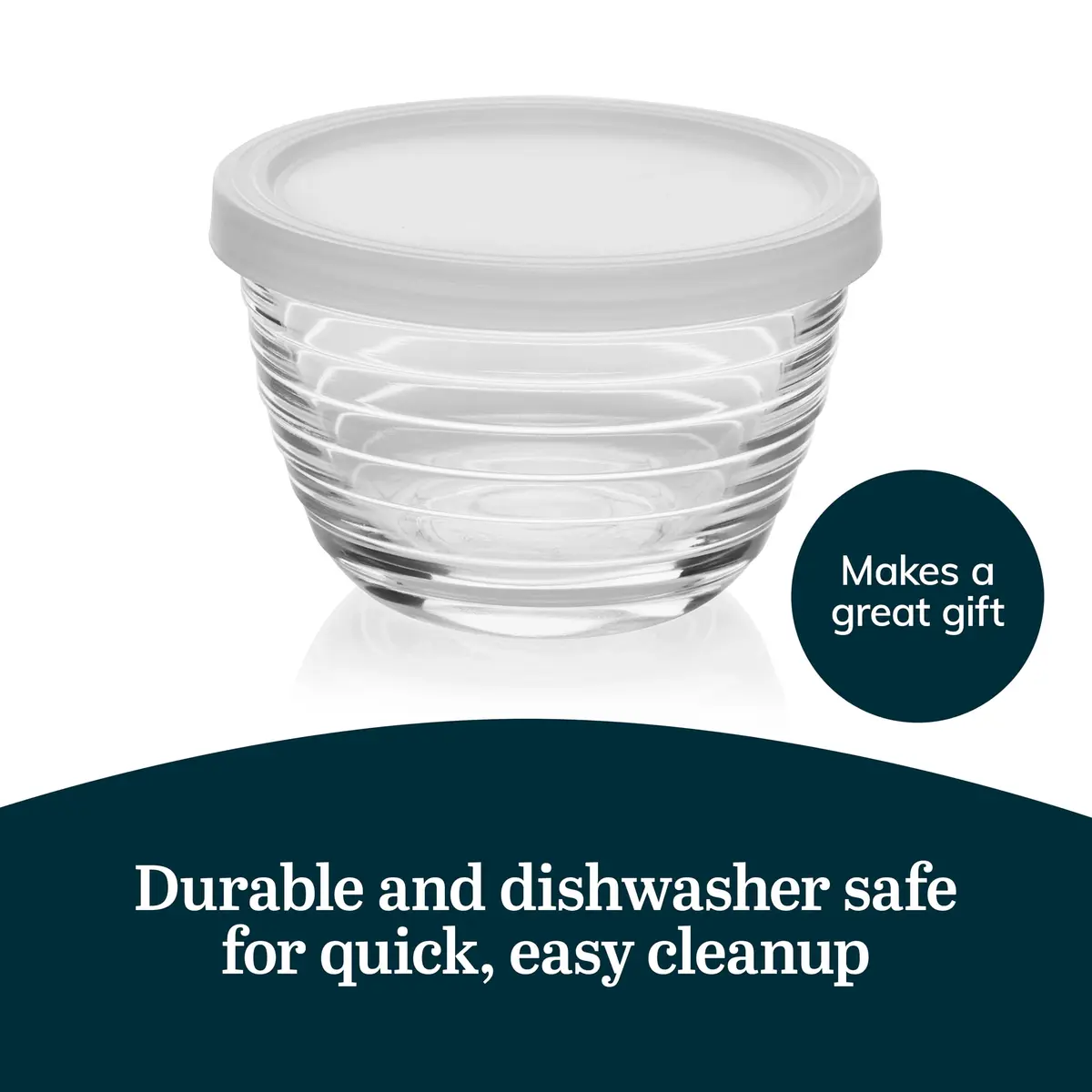 Libbey Small Glass Bowls with Lids 8-Piece | Compact Prep & Storage Solution - view 5