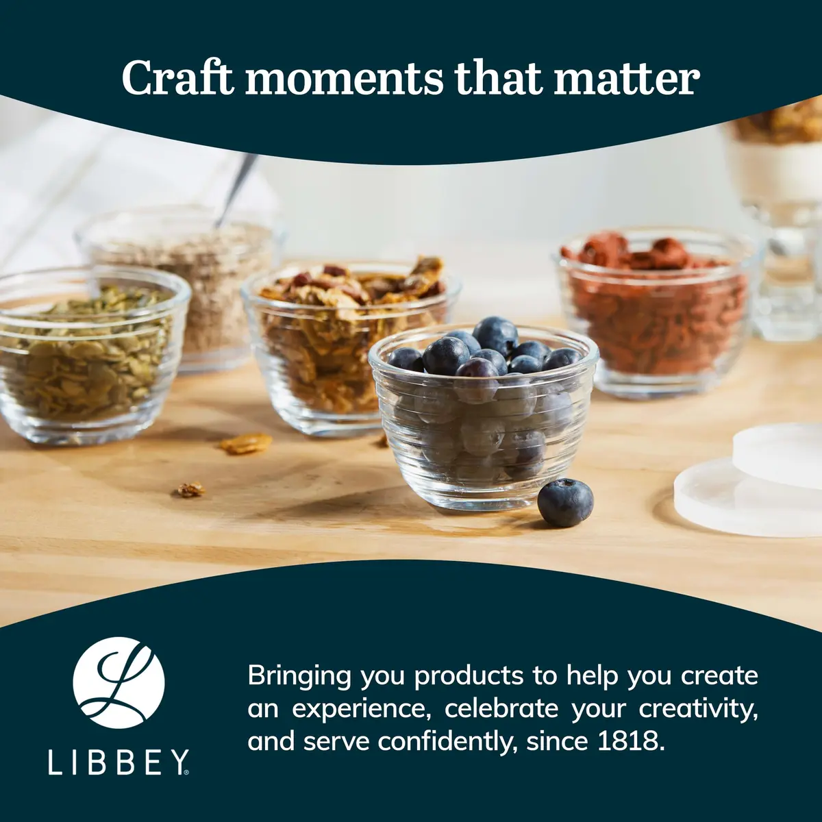 Libbey Small Glass Bowls with Lids 8-Piece | Compact Prep & Storage Solution - view 6