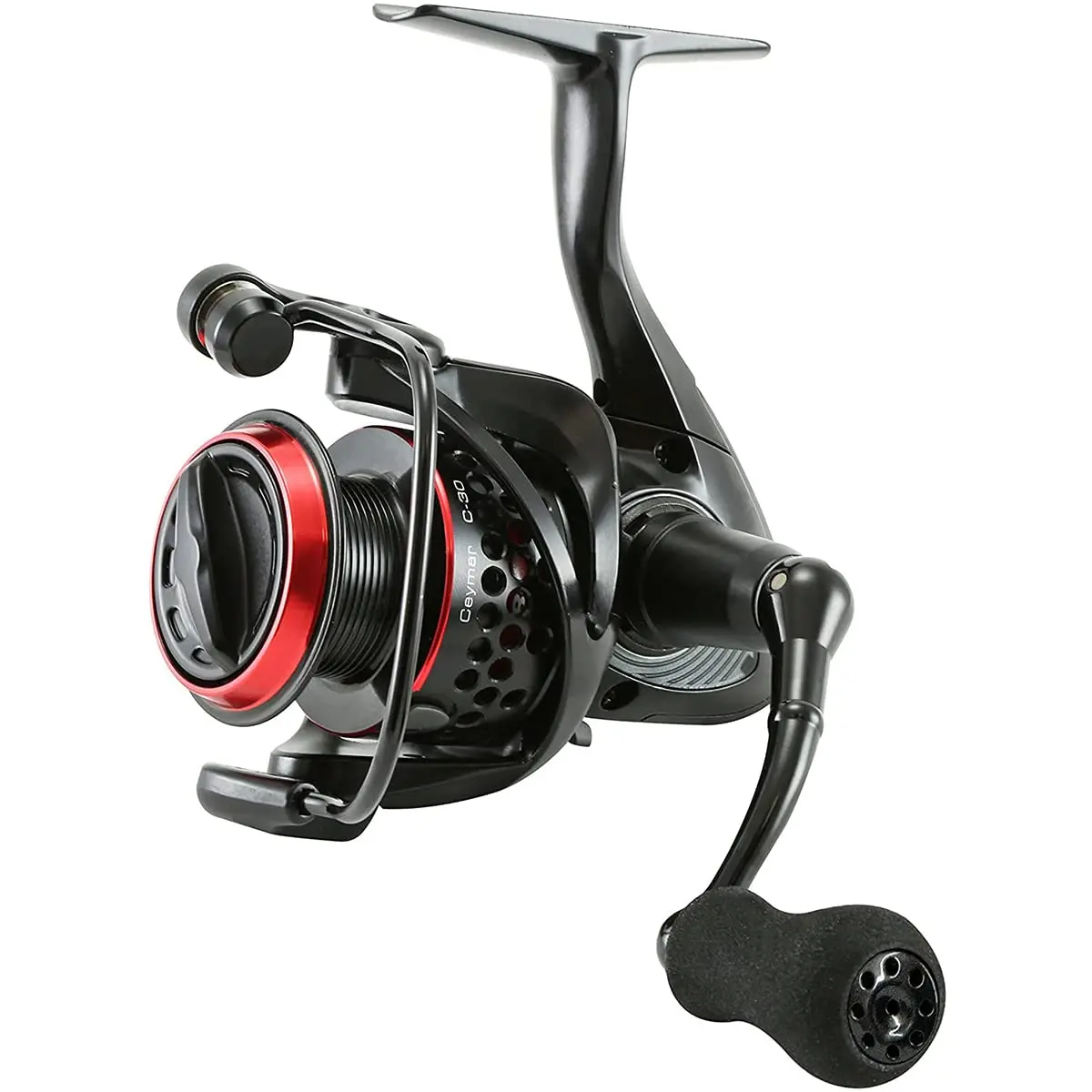 Okuma Ceymar Lightweight Spinning Reel- C-55, Black/Red | Corrosion-Resistant, Smooth & Light (70-120 chars) - main product image