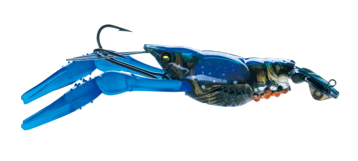 Duel Yo-Zuri 3DB Crayfish Slow Sinking Lure, Prism Blue Black, 3-Inch | Realistic Crawfish Action for Freshwater Fishing - main product image
