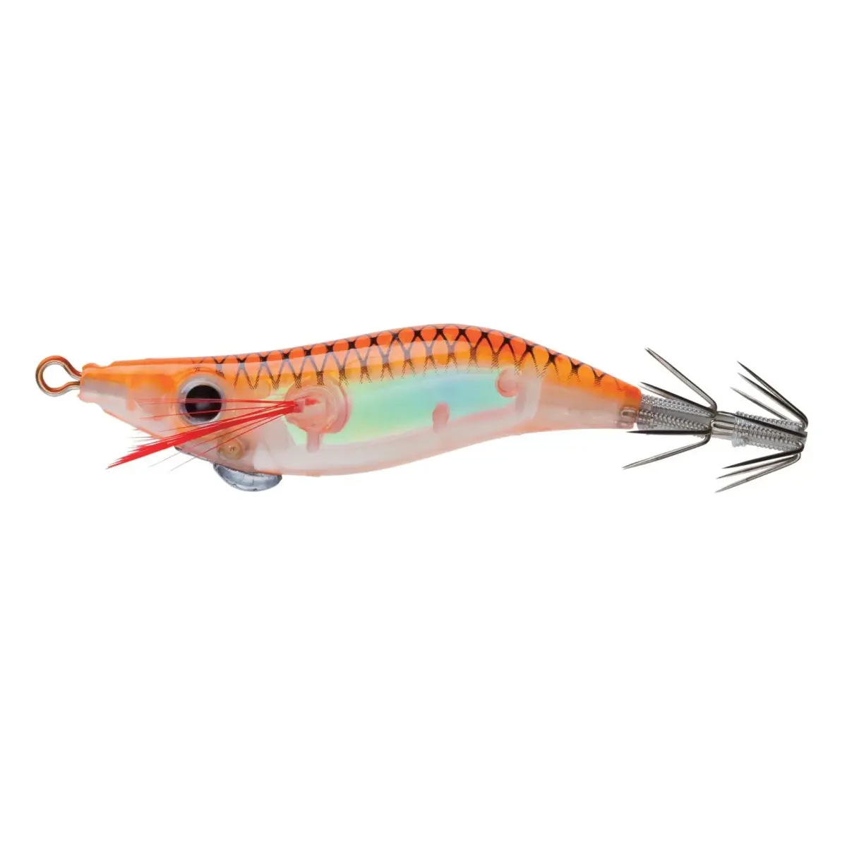 Yo-Zuri Squid Mini Aurora Floating Jig Luminous Orange 2-Inch (5.08cm) | Glow-in-the-Dark Squid Jig - main product image