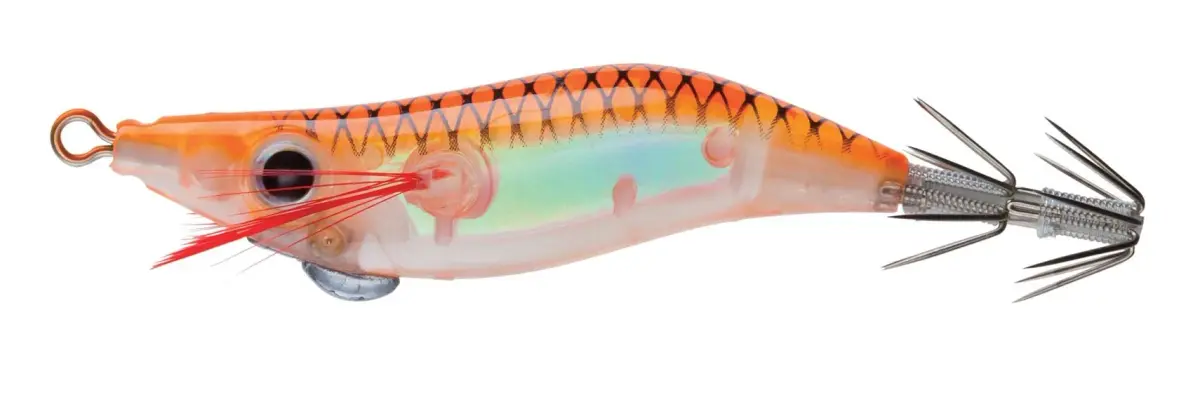 Yo-Zuri Squid Mini Aurora Floating Jig Luminous Orange 2-Inch (5.08cm) | Glow-in-the-Dark Squid Jig - main product image