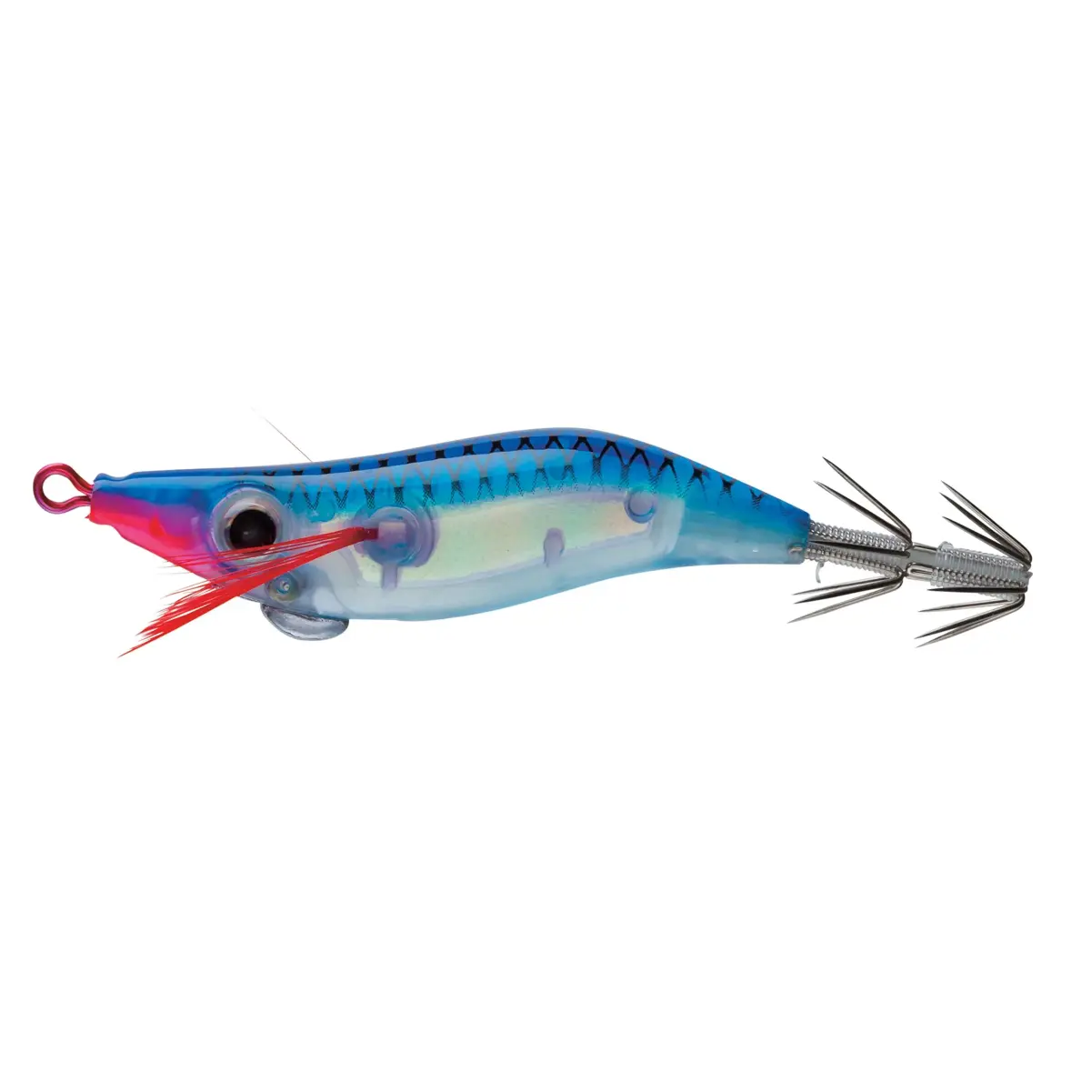 Yo-Zuri Squid Mini Aurora Floating Jig, Luminous Blue, 2-Inch (5.08 cm) | Glow-in-the-Dark Squid Imitation - main product image