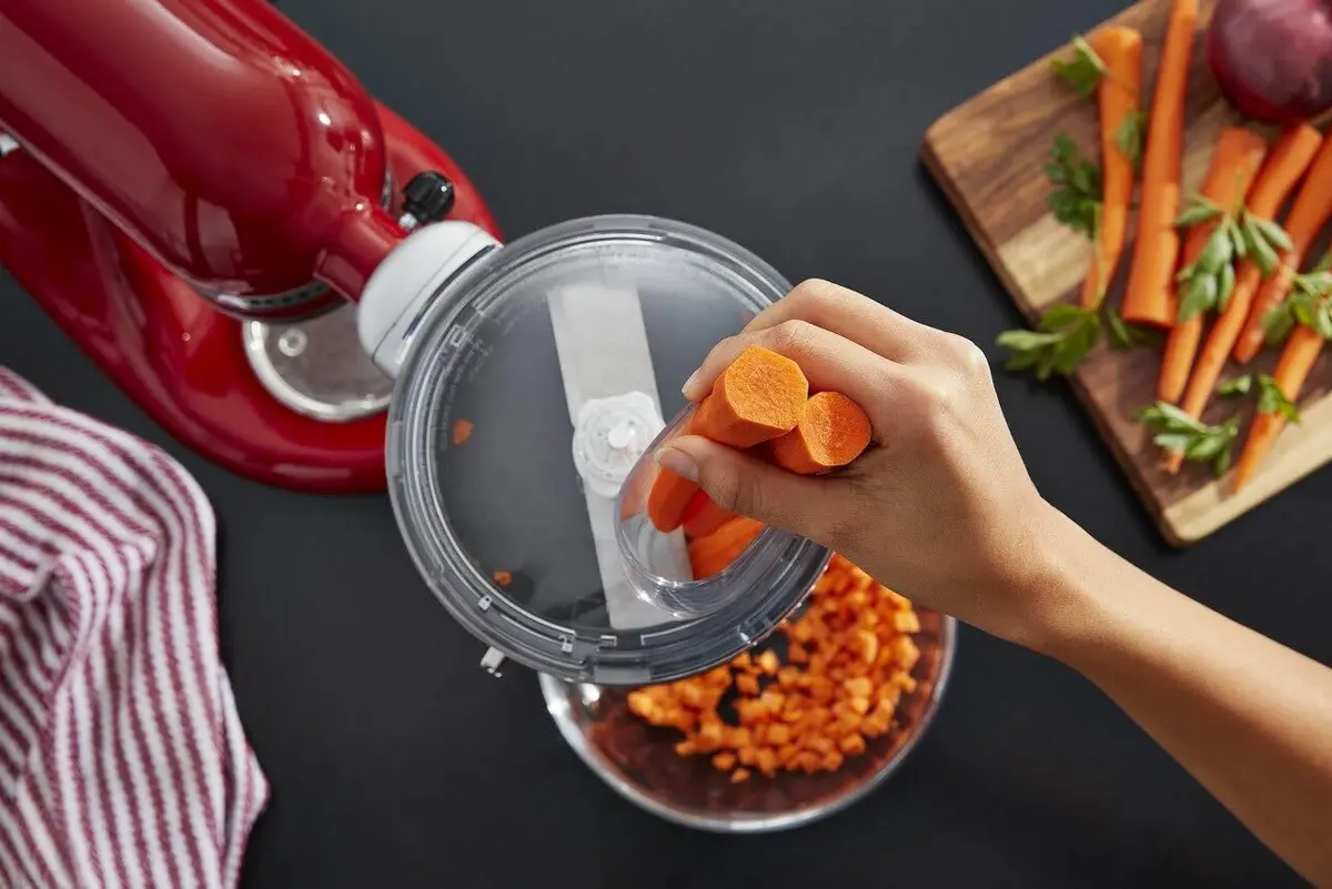 KitchenAid Food Processor Attachment with Commercial Dicing Disc KSM2FPA, 1.9 L (8 Cup) Capacity | Stainless Steel Blades, ExactSlice System - view 2