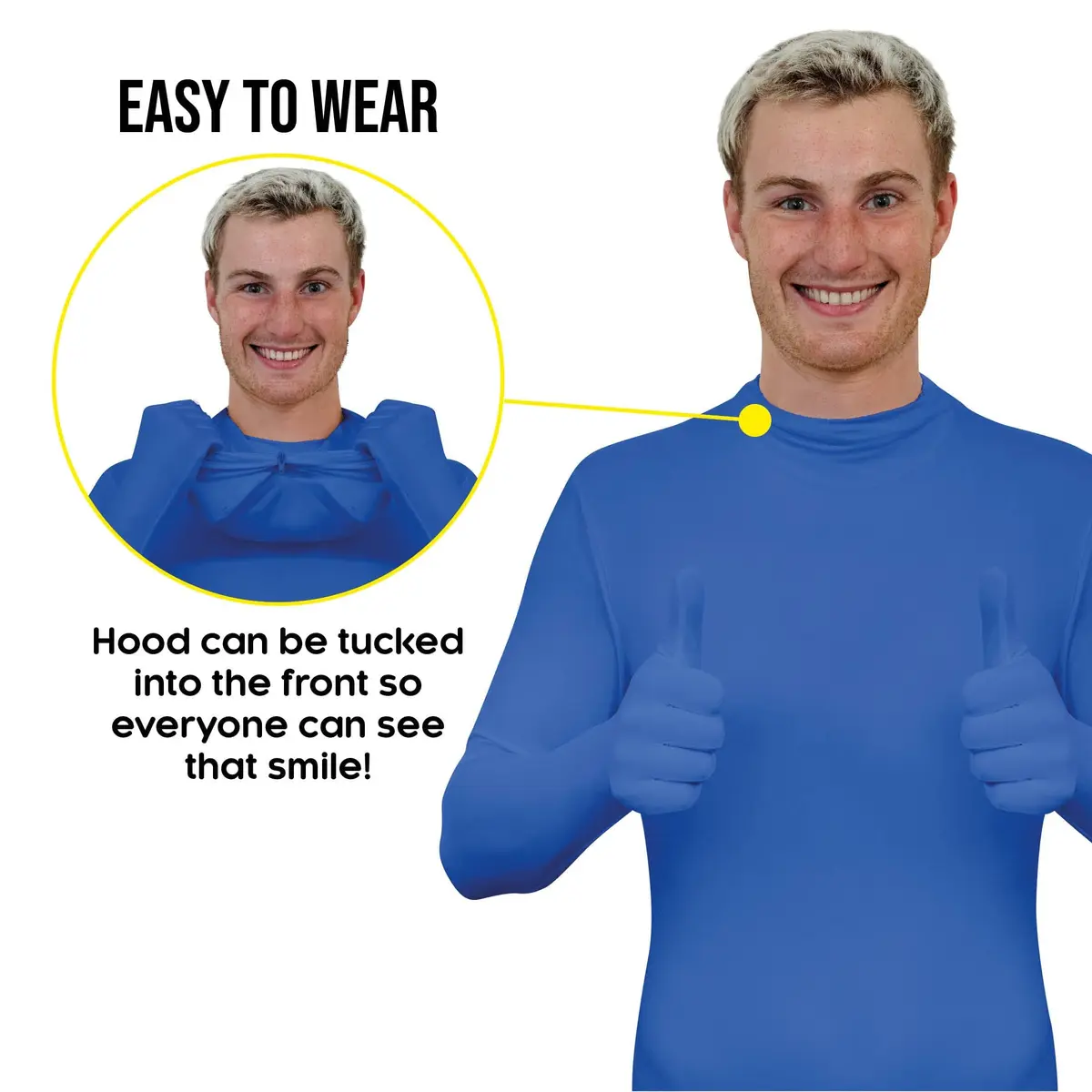 Morphsuits Spandex Bodysuit Zentai Blue Adults Halloween Costume - Large 22.85cm (8.99in) L x 1cm (0.39in) H x 34cm (13.39in) W | Full Body Stretch Fit - view 8
