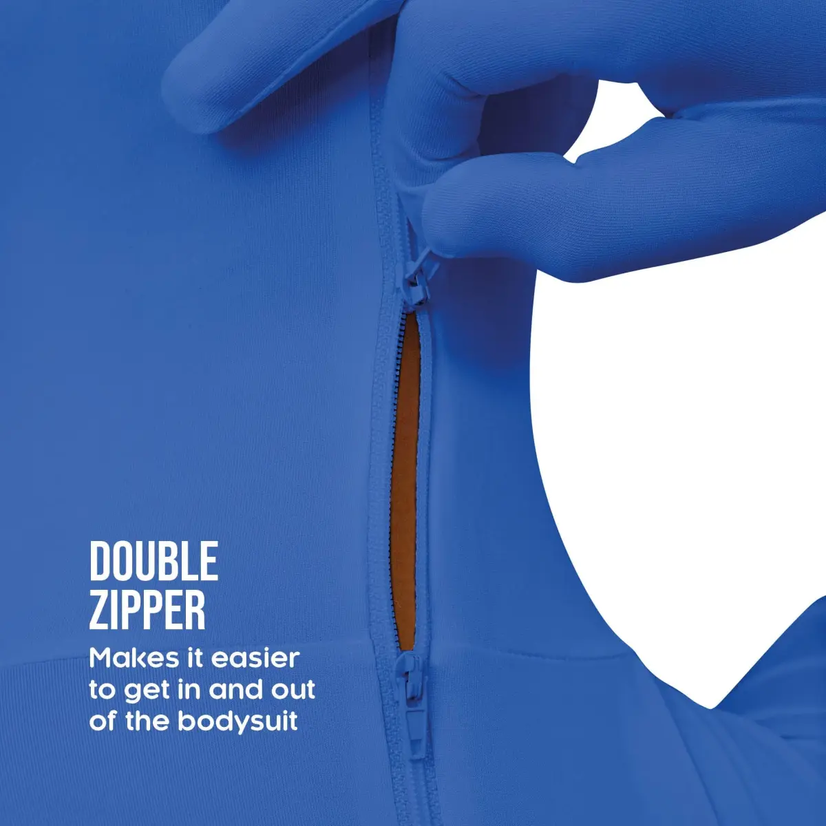 Morphsuits Blue Spandex Bodysuit Zentai Costume for Adults XL | Full Body Stretch Fit - view 9
