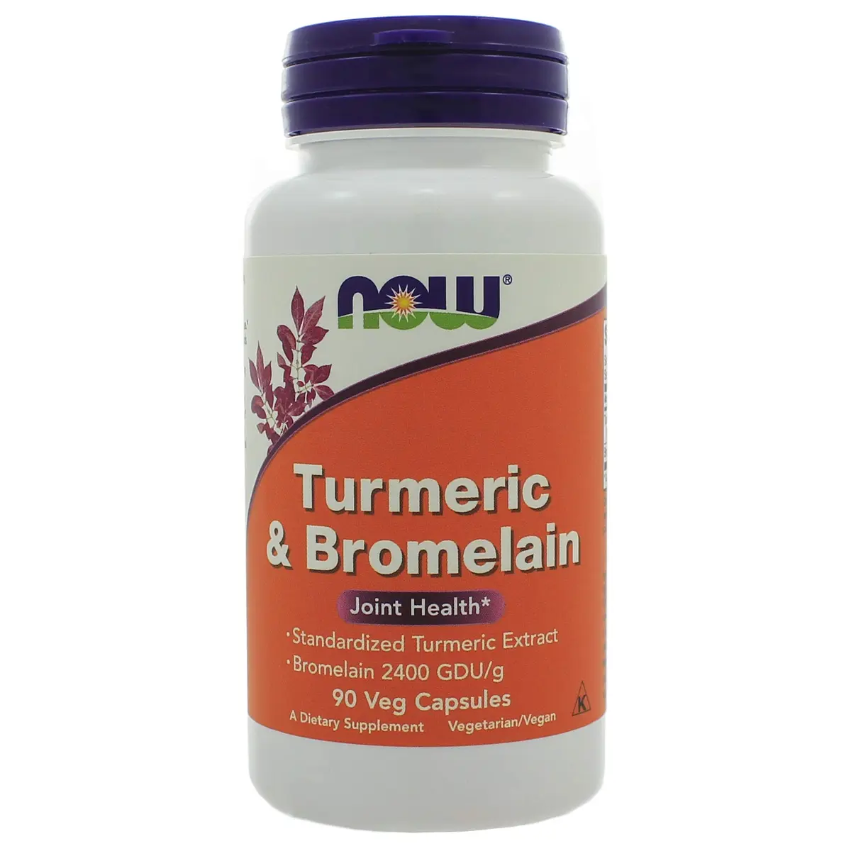 Now Foods Turmeric & Bromelain 90 Veg Capsules | Supports Joint Health & Enzymatic Activity - main product image
