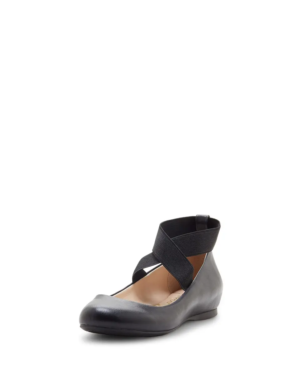 Jessica Simpson Mandayss Black Sleek 9.5 M | Elegant Slip-On Ballet Flat with Memory Foam - main product image