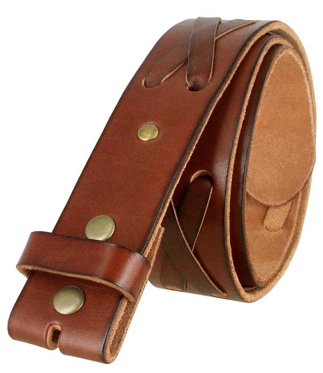 Belts.com TB105 Western X-Laced Full Grain Leather Belt Strap 38 | Classic Casual Style - main product image