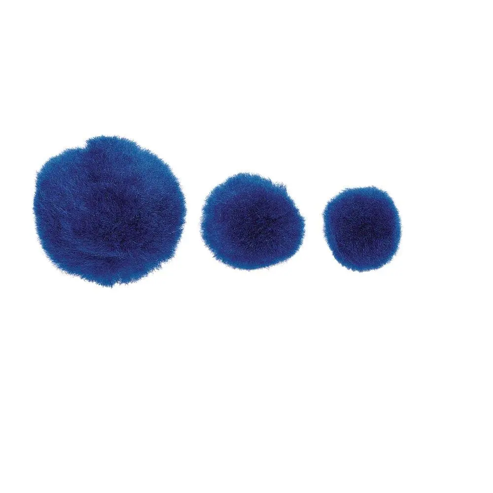 Colorations Blue Super Fluffy Acrylic Pom Poms | Soft & Fluffy Craft Supplies (Pack of 100) - view 3