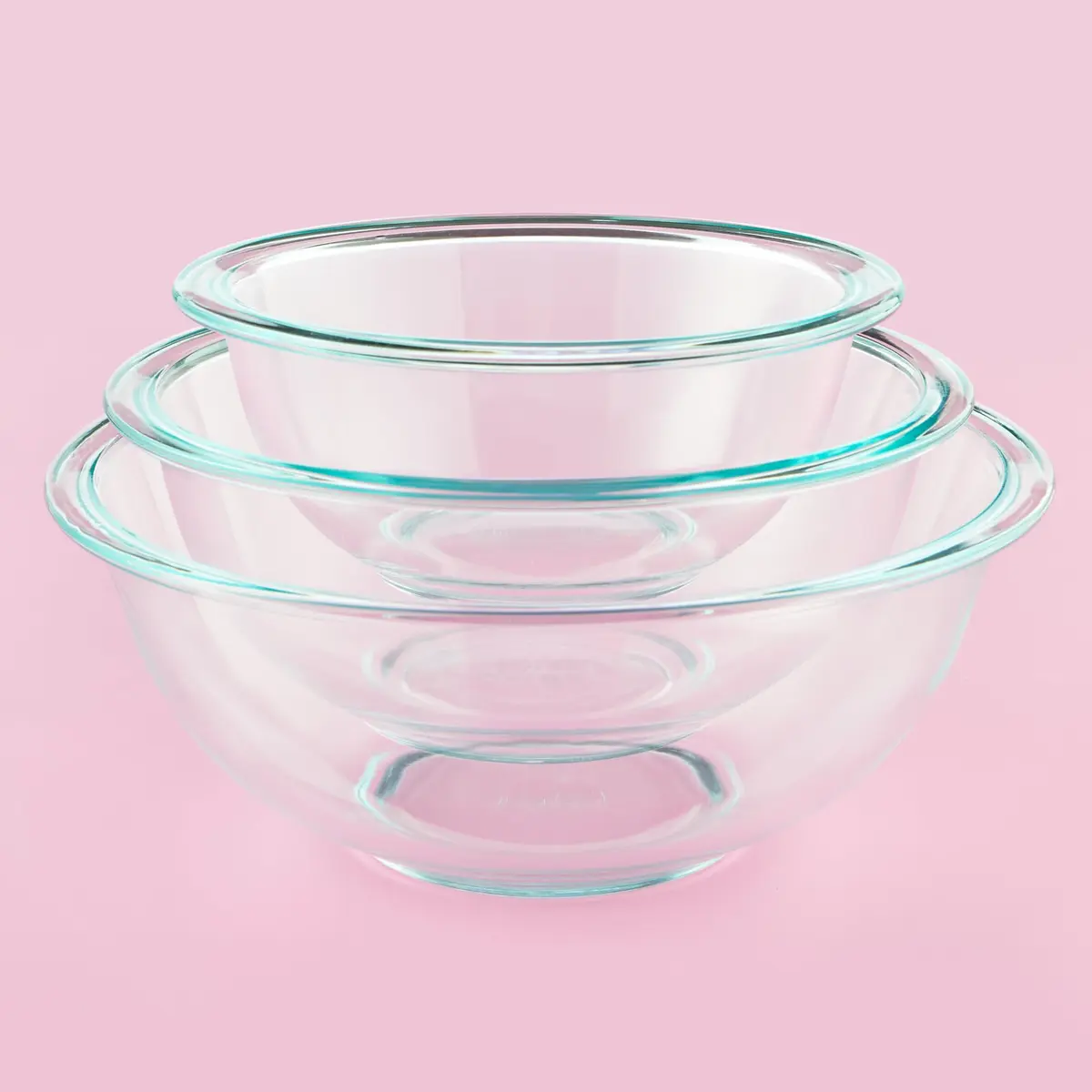 Pyrex Glass Mixing Bowls Set (3-Piece) 1-qt, 1.5-qt, 2.5-qt | Microwave & Dishwasher Safe - view 2