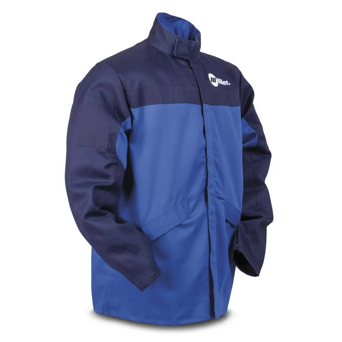 Miller Welding Jacket, XL, Royal Blue/Navy, 100% Cotton Indura | Flame-Resistant Workwear for Heavy-Duty Protection - view 4