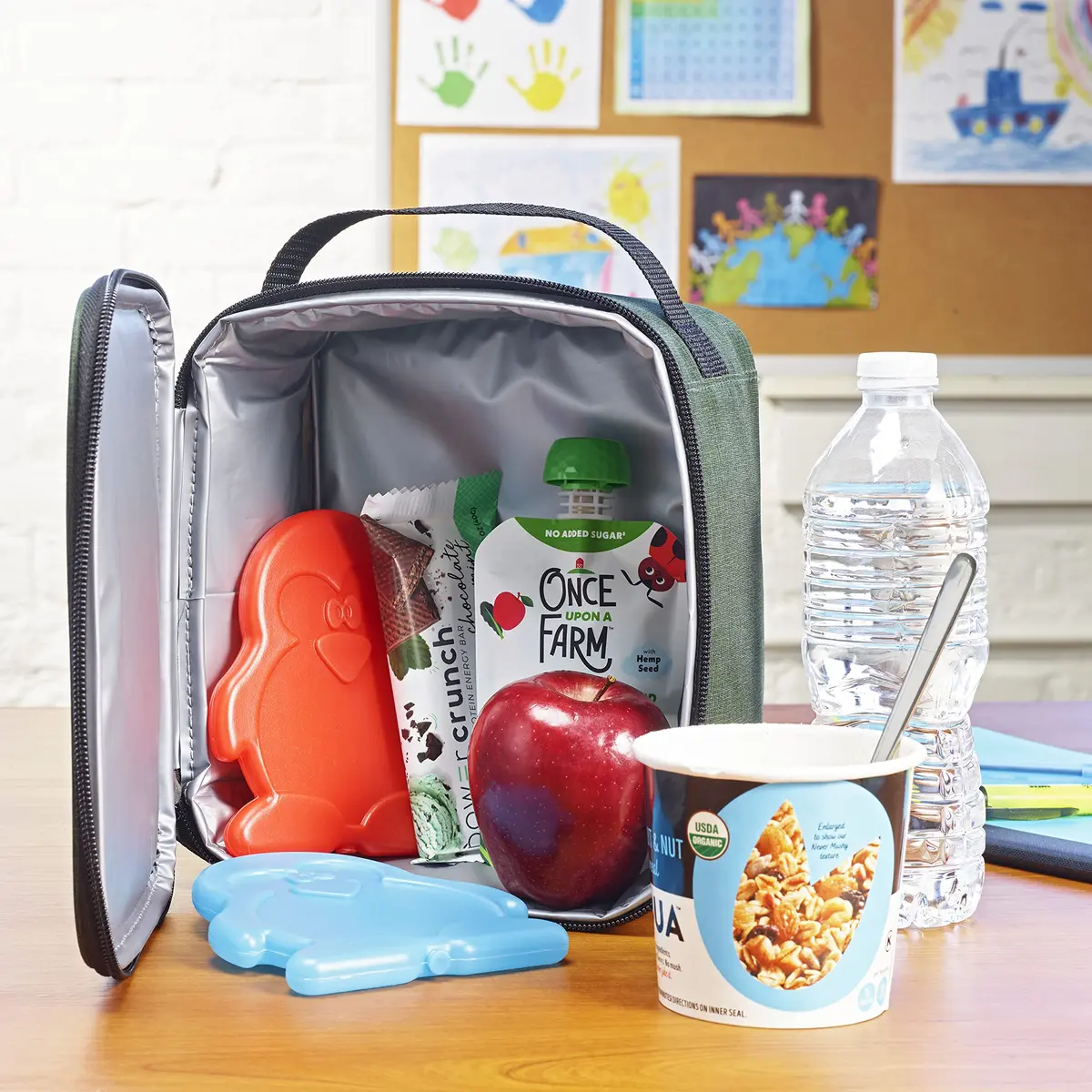 Fit & Fresh Reusable Kids Lunch Box Ice Packs, 4pk | Slim Penguin-Shaped Freezer Packs for School & Picnic - view 4