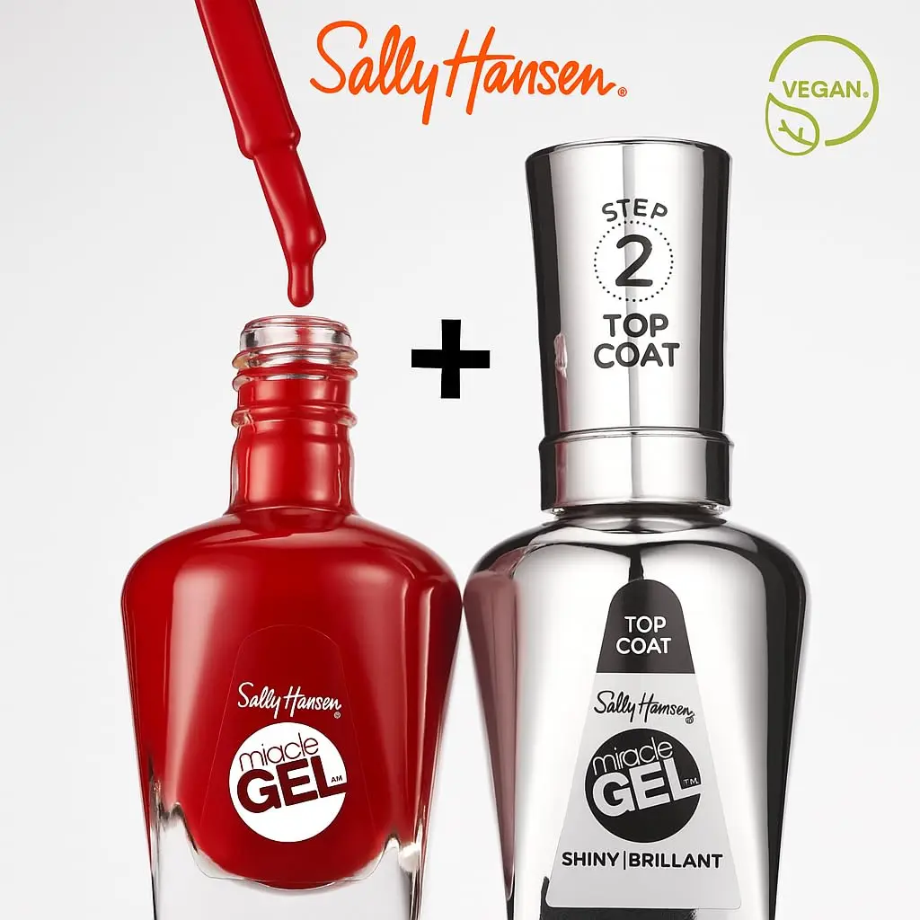 Sally Hansen Miracle Gel Nail Polish 0.5 Fl Oz | Long-Lasting, No UV Needed, Glossy Red Eye - view 5